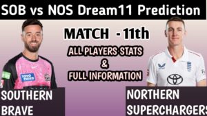 SOB vs NOS Dream11 Prediction