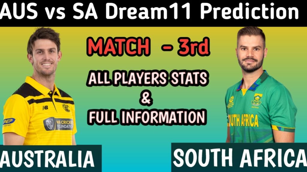 AUS vs SA Dream11 Prediction, South African Tour Of Australia 2025, 3rd Match Preview, Playing11, Pitch Report In Depth Analysis.